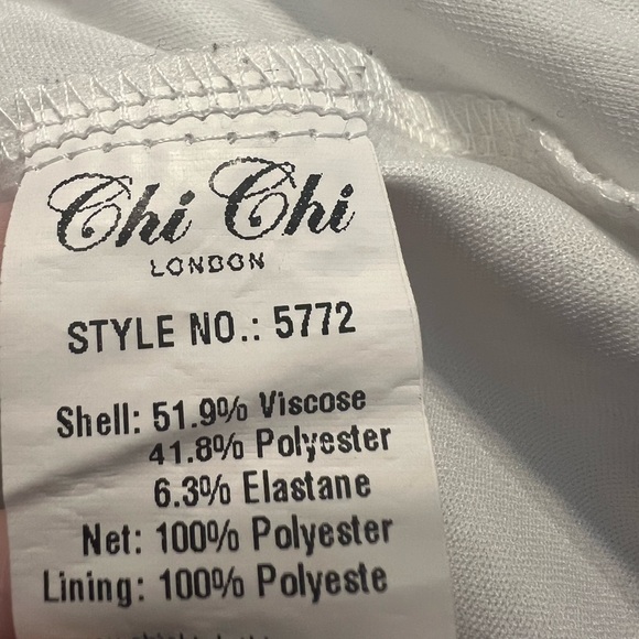 Women's Chi Chi London Black & White Lace Mini Dress Plus Size 18 - Picture 8 of 13